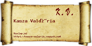 Kasza Valéria névjegykártya
