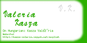 valeria kasza business card